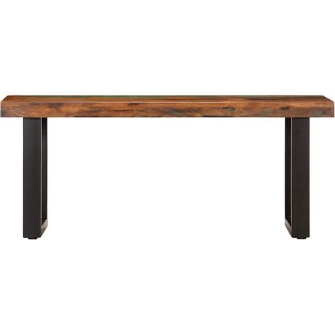 Maison Exclusive - Panca 110 cm in Legno Massello di Recupero e Acciaio (1/5)
