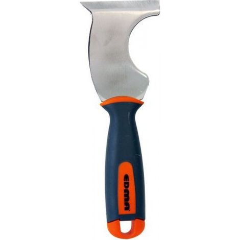 Edma – Couteau à enduire 8 cm – Lame inox pour peinture et clous – Manche bi-matière – Ouvre pots et grattoir (1/2)
