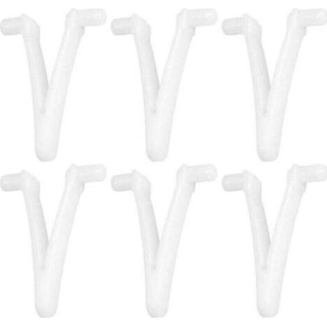 6pcs Piscine d'approvisionnement Papillon v Clip pour Piscine Spa Brosse Feuille râteau Feuille Skimmer tête d'aspirateur pour Nettoyage de Piscine (1/4)