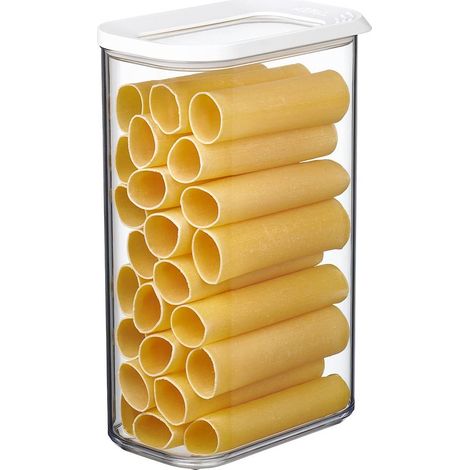 Mepal - Contenitore per Alimenti Modula - Contenitore Trasparente con Coperchio - Organizzatori da Cucina e Contenitore in Plastica - Impilabile ed Ermetico - 2000 ml - White (1/4)