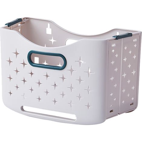 Panier à linge pliable et portable, rangement pour vêtements, bleu marine, panier individuel (1/5)
