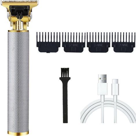 Tondeuse À Cheveux - Lame En T - Sans Fil Rechargeable USB - Pour Homme - 1 Pièce