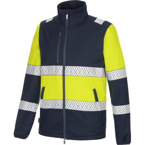 Softshell haute visibilité FLUO ONE jaune/marine 5XL (1/5)