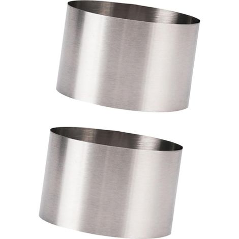 Lot de 2 cercles ronds en acier inoxydable pour mousses et gâteaux (1/4)
