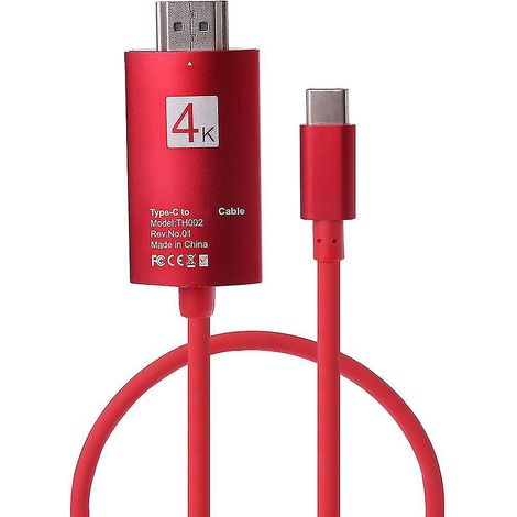 Câble USB 3.1 compatible USB-C vers HDMI, compatible 4K à 30 Hz, haute vitesse. (1/4)