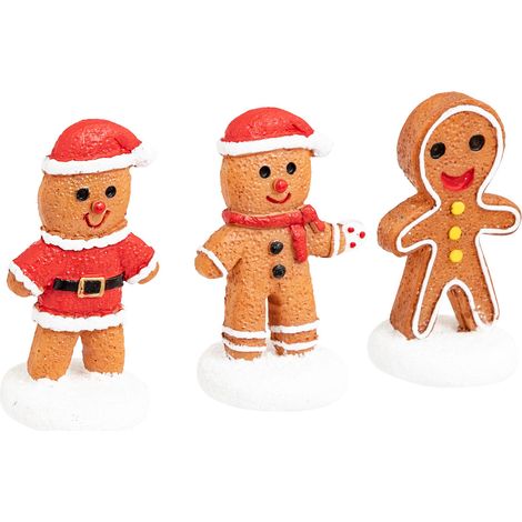 Accessoire pour Village de Noël Set de 3 Figurines Pain d'épice - Feeric Christmas (1/4)