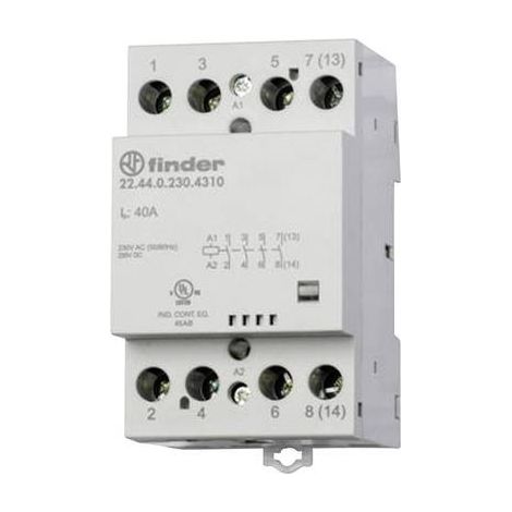 CONTACTEUR MODULAIRE (30/110/220 V) 40/4/1,2 A FINDER 22.44.0.024.4310