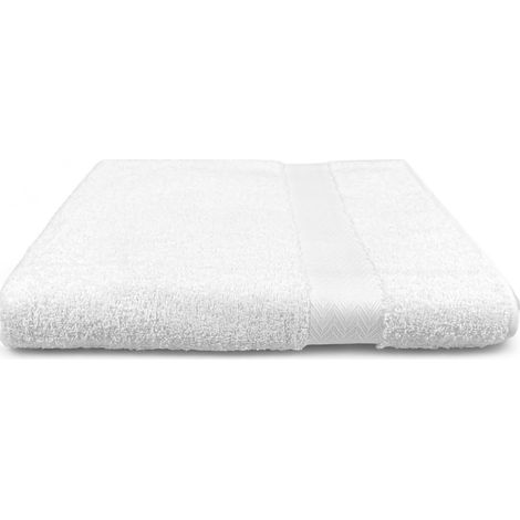 Telo Bagno Bianco 100x150 cm – Spugna Cotone 100% Morbido e Assorbente – Made in Italy – Ideale per Hotel e B&B (1/5)