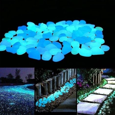 Set of 100 stones brighter 2-3 cm Pigment photoluminescent Brillent in darkness Decor for paths and aquariums (1/5)