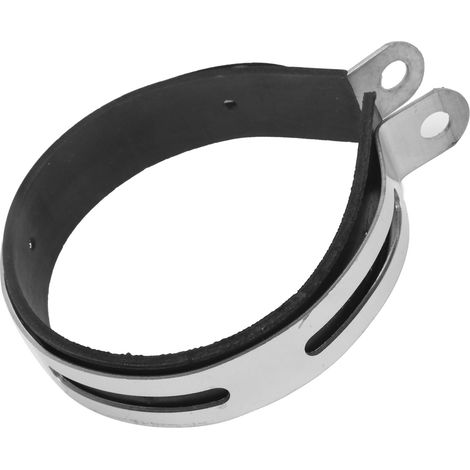 Collier de serrage pour pot d'échappement de moto, anneau de fixation, clip en acier inoxydable avec bande de caoutchouc, pièces universelles (1/5)