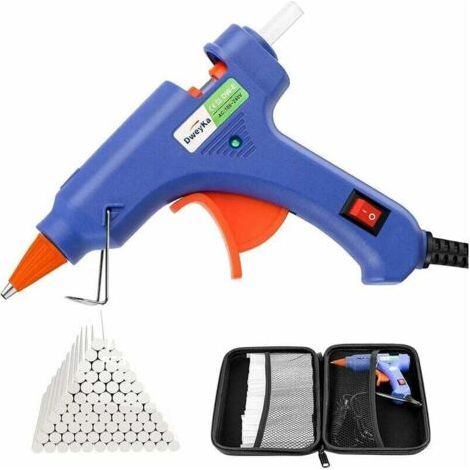BUNTHAUS PA Pistolet à colle chaude 50pcs bâtons de chauffage rapide et sûr Pistolet à colle 20W inclus sac à outils, anti-déversement pour réparation, travaux manuels, bricolage, amélioration de l'ha (1/5)