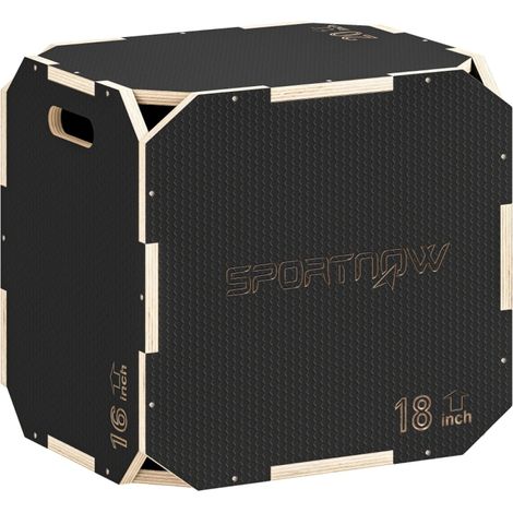 Box Pliométrique 3 en 1 Caisse de Saut 51 x 48 x 41 cm Plyo Box Antidérapante 3 Hauteurs Charge Max 120 kg (1/5)