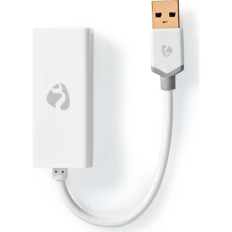 Tarjeta de red usb usb 32 generacion 1 1 gbps usb a macho rj45 hembra 020m redondo chapado en oro cobre desnudo blanco caja