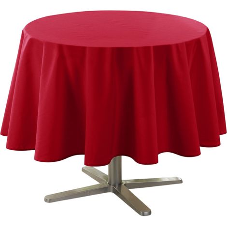 Nappe ronde 180 cm Rouge Essentiel (1/2)