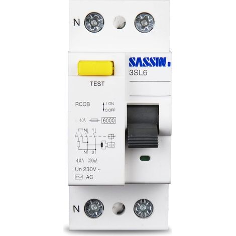 Differentiel 40a 300ma, Interrupteur différentiel 1P+N / 2P, 40A 300mA, type AC, 230V, 50/60 Hz, disjoncteur différentiel type AC, Norme: IEC 61008-1 (1/5)