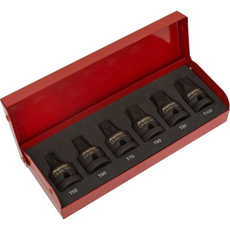 Sealey AK5607 Premier TRX-Star Impact Socket Bit Set 1/2"Sq Drive 6pc