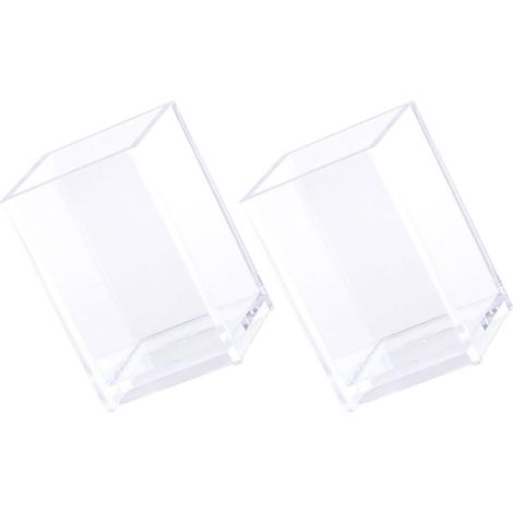 de 2 porte crayons transparents organiseur de bureau carré