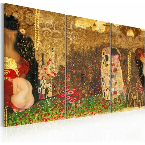 Tableau gustav klimt - inspiration, triptyque - 120 x 80 cm (1/4)
