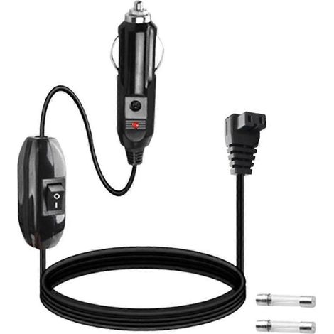 Câble d'alimentation 12 V pour réfrigérateur de voiture, rallonge de 2 m pour réfrigérateur-congélateur avec adaptateur allume-cigare pour chauffage de réfrigérateur A (1/5)