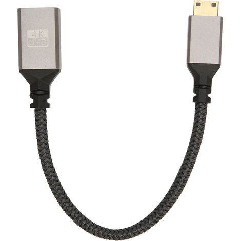 Câble HDMI Mini Mâle vers Femelle 4K 60Hz Haute Vitesse - Adaptateur pour Tablette, Caméra, PC, TV, Moniteur (0.2m) (1/5)