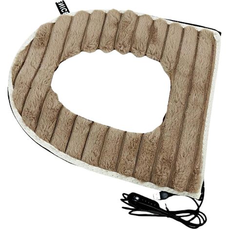 Siège de toilette chauffant électrique Coussin Confortable Multifonction Coussin Abattant Chauffant Lavable Conçu pour salle (1/5)