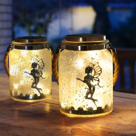 Solar-Gartenlaterne, Solarleuchte, dekorative Tischlampe, Gartengeschenk, hängende Solardekoration, wasserdichter, mattweißer Glas-Hängetopf, warme Mini-LED-Gartenlaterne (1/4)