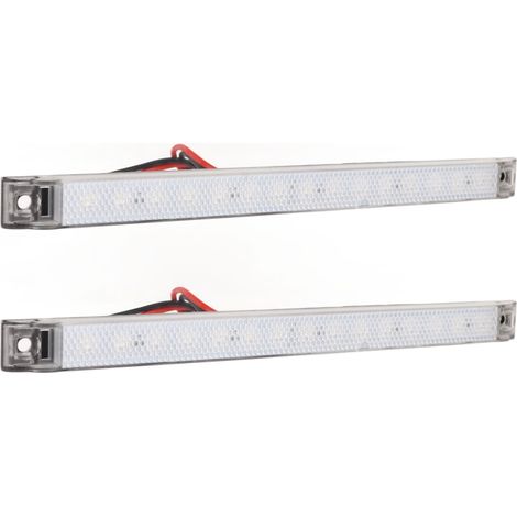 Lot de 2 feux de gabarit latéraux 12 V CC IP65 étanches à LED, indicateurs de largeur et feux de gabarit pour camping-cars, bateaux et yachts (1/5)