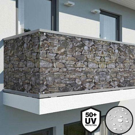 Telo Copertura Frangivista Frangivento Ringhiera Protezione Vento Balcone Pietra (1/5)