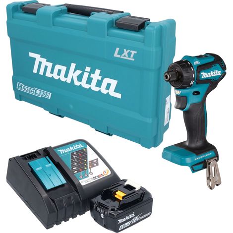 Trapano avvitatore a batteria Makita DDF 083 RM1K 18 V 40 Nm 1/4" brushless + 1 batteria da 4,0 Ah + caricabatterie + valigetta (1/5)
