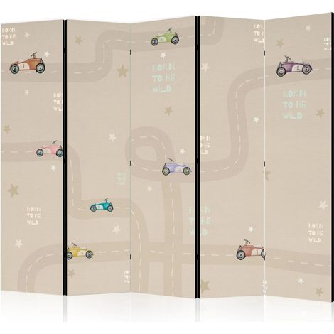 Dekorativer Paravent artgeist Kinder beige 225x172 cm