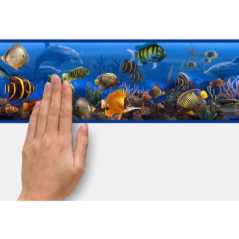 Frise adhésive - Animaux Marins - Longueur 4,57 mètres (1/4)