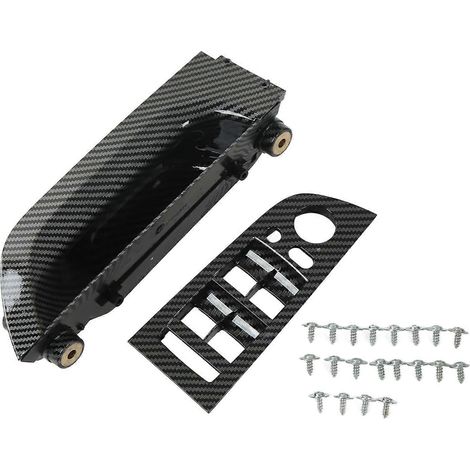 Manchon de garniture en fibre de carbone pour interrupteur de lève-vitre, panneau de porte, remplacement pour Série 3 320i (1/5)
