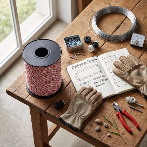 Corde de Clôture électrique, 500 M de Fil de Polyéthylène, Clôture de Pâturage, Brin de Clôture électrique, Câble électrique, Accessoires de Clôture électrique pour Ferme, Ranch, (1/4)