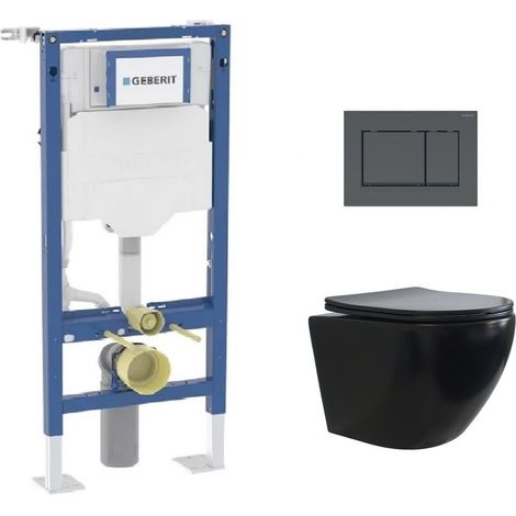 Pack UP320 + Cuvette sans bride KELOS Flush Noir Mat + Sigma 30 Noir Mat (1/5)