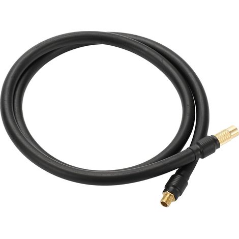 Universal Extension Hose For Tyre Inflator 130cm Tyre Valve Adapter M8X0.8 10Mm Od Durable Rubber Gold Tone Connector (1/5)