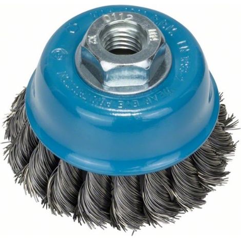 Bosch Cepillo de copa metálico diámetro 6,5 cm hilo de acero (1/4)