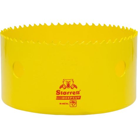 Starrett Sega a tazza profonda, DCH0438, bimetallica resistente, con denti extra in cobalto HSS, per metalli, legno, ghisa, fibra di vetro, materie plastiche, 111 mm (1/4)
