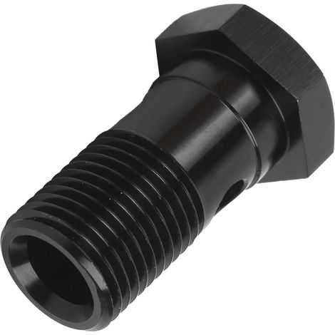 Boulon banjo simple en aluminium filetage M16 x 1,5 mm longueur 33 mm noir accessoire automobile (1/5)