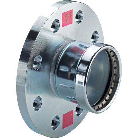 Viega Prestabo XL-Transizione flangiata, DN 100, d 108,0mm, n 8 acciaio non legato, zincato Modello 1159XL, 598235