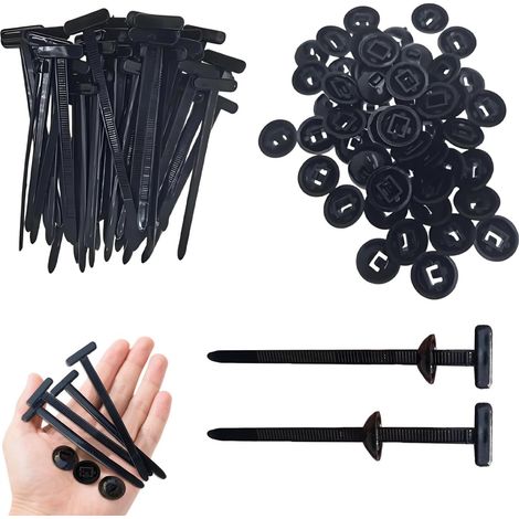 Lot de 50 Attache Cable Nylon Universel Nylon Universal Cable Tie Buckle Serre Cable Plastique Autobloquant pour Câblage de Voiture Bricolage et Cable Ties Divers (1/5)