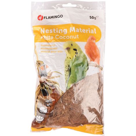 Fibre de coco 50 g, Matière pour nid, pour oiseaux - Flamingo (1/2)