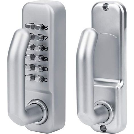 Serrure à Code Mécanique Sécurisée pour Porte d'Entrée – Double Face, Clavier Numérique, Résistante aux Intempéries – Idéal pour Portail, Grille et Maison (1/4)