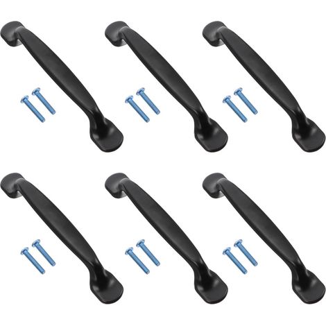 de meubles de cuisine noir mat lot de 6 en alliage durable