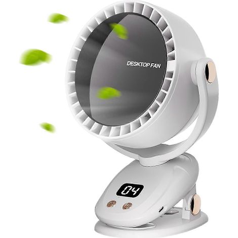 HONORNIC - Ventilateur de bureau sans pales, petit ventilateur de refroidissement à 6 vitesses, idéal pour une utilisation silencieuse à la maison, au bureau et dans les chambres. (1/5)