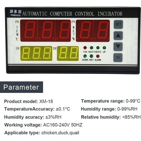 Thermostat numérique Contrôleur multifonctions pour Incubateur Incubateur (XM-18) (1/5)