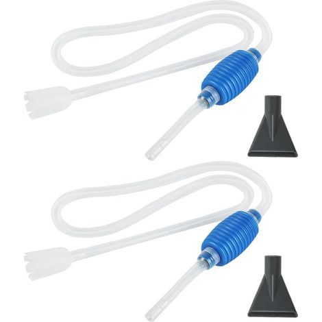 2 Pcs Aspirateur Aquarium Nettoyage, Pompe Aquariums, Pompe Nettoyage Aquariums, Pompe à Siphon Aquarium pour Poissons, Filtre et Le Nettoyage du Sable + 2 Embouts (1/5)