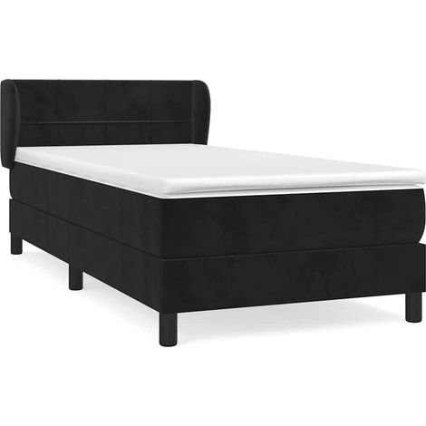 Maison Exclusive - Boxspringbett mit Matratze Schwarz 100x200 cm