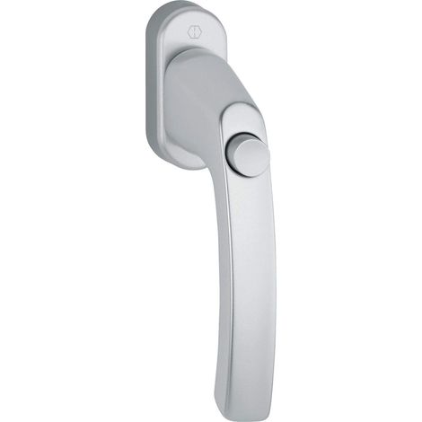 HOPPE 11715121 - Maniglia per finestra LIÈGE con bottone automatico, VK 7 x 37, argento anodizzato,