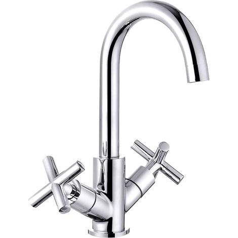 Nuie Yareth Kitchen Sink Mixer Tap Dual Handle - Chrome (1/2)