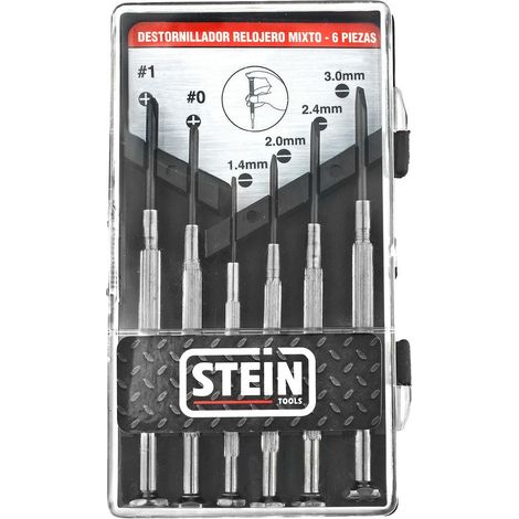 Juego destornilladores relojero stein mixto 6 piezas